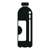 Campsite drink bottle icon simple vector. Water supply vector