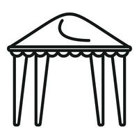 Outdoor house tent icon outline vector. Home exterior vector