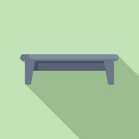 Bench space project icon flat vector. Space patio vector