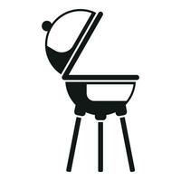 Bbq equipment icon simple vector. Park space patio vector