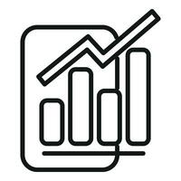 Record keeping chart icon outline vector. Screen check vector