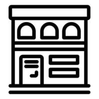 Sales outlet icon outline vector. Retail business kiosk vector