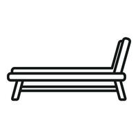 Soft wooden deck icon outline vector. Outdoor furniture vector