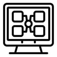 IT application testing icon outline vector. Beta version evaluator vector