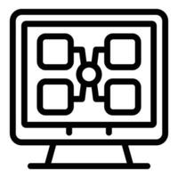 IT application testing icon outline vector. Beta version evaluator vector