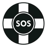 Sos help icon simple vector. Engine safety help vector