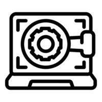 App development icon outline vector. Software programming engineer vector