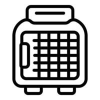 Pet carrier cabin icon outline vector. Carrying feline container vector