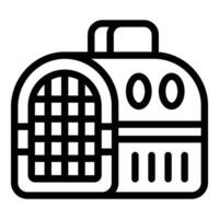 Mobile pet carrier icon outline vector. Portable cat container vector