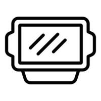 Bakery form icon outline vector. Oven bakeware tool vector