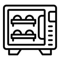 Electric oven icon outline vector. Kitchen baking appliance vector