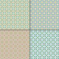 Four seamless color block patterns, background vector