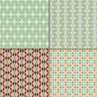 Four seamless color block patterns, background vector