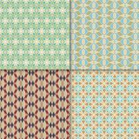 Four seamless color block patterns, background vector