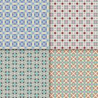 Four seamless color block patterns, background vector