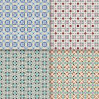 Four seamless color block patterns, background vector