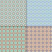 Four seamless color block patterns, background vector