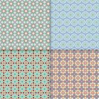 Four seamless color block patterns, background vector