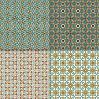 Four seamless color block patterns, background vector