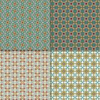 Four seamless color block patterns, background vector