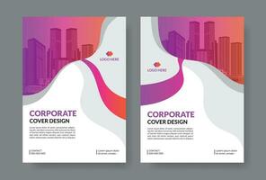 Corporate cover design template, annual report, business cover design in a4 size, corporate brochure, booklet, flyer, magazine, simple and modern design vector