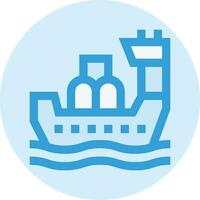 Drilling Boat Vector Icon Design Illustration