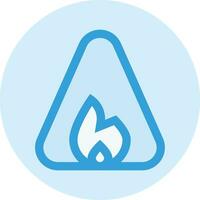 Fire Warning Vector Icon Design Illustration
