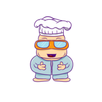 personaje de dibujos animados de chef png
