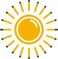 AI generated abstract sun cartoon drawing AI generated png