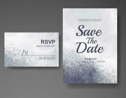 Wedding invitation with abstract watercolor background vector