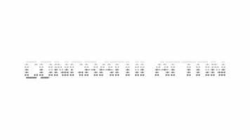 Congratulation ascii animation loop on white background. Ascii code art symbols typewriter in and out effect with looped motion. video