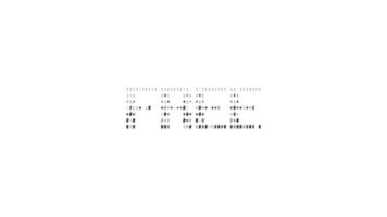 livre ascii animação em branco fundo. ascii arte código símbolos com brilhando e cintilante brilhos efeito pano de fundo. atraente atenção promo. video