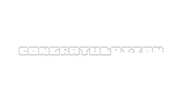 Congratulation ascii animation loop on white background. Ascii code art symbols typewriter in and out effect with looped motion. video