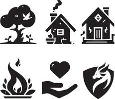 House Icon Set. Home vector illustration symbol