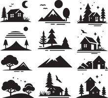 House Icon Set. Home vector illustration symbol