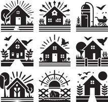 House Icon Set. Home vector illustration symbol