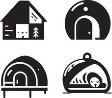 House Icon Set. Home vector illustration symbol