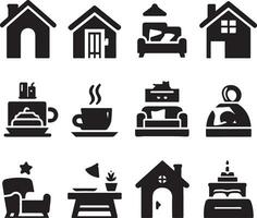 House Icon Set. Home vector illustration symbol