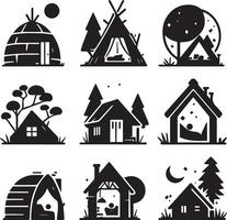 House Icon Set. Home vector illustration symbol