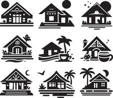 House Icon Set. Home vector illustration symbol