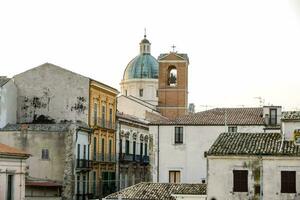 the view of the church from the roof of an old building photo