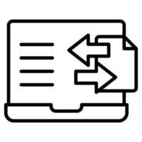 Data Transfer Icon line vector illustration