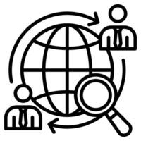 Global Sourcing Partners Icon line vector illustration