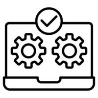 Information Systems Icon line vector illustration