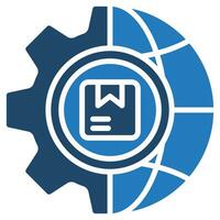 Global Supplier Integration Icon line vector illustration