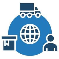 Supply Chain Globalization Icon line vector illustration