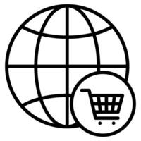 Global Purchasing Icon line vector illustration