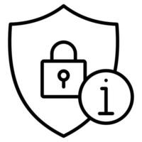 Information Security Icon line vector illustration