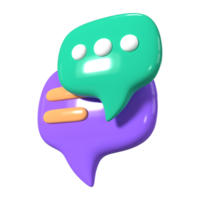 comentario icono de ilustración 3d png