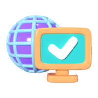 Connected 3D Illustration Icon png